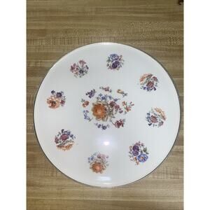 ERPHILA ART POTTERY Vintage Porcelain Floral Cake Plate Platter 11” Germany
